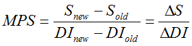 Equation for marginal propensity to save
