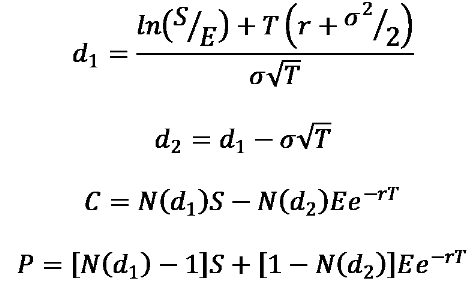 The Black-Sholes equations