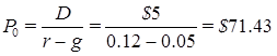 An example of calculating a stock price