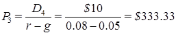 Calculating the stock price in Time 3