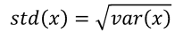 The standard deviation