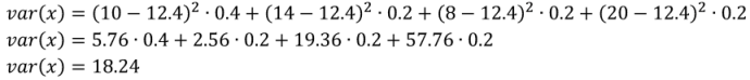 An example of calculating the variance